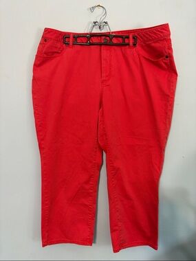 Talbots 16 W Women's Red Straight-Leg capris peddle pushers